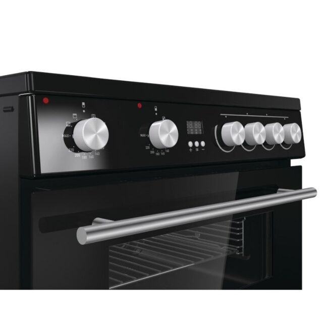 Hisense HDE3211BBUK 60Cm Electric Double Oven Black Cooker With Ceramic Hob