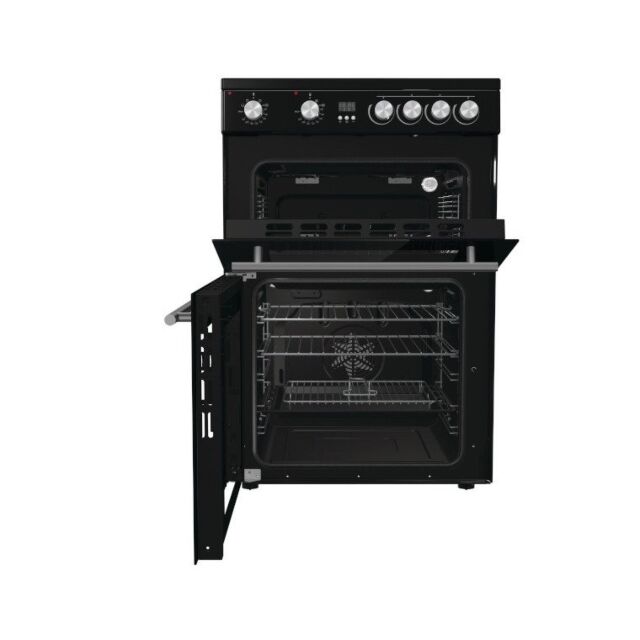 Hisense HDE3211BBUK 60Cm Electric Double Oven Black Cooker With Ceramic Hob