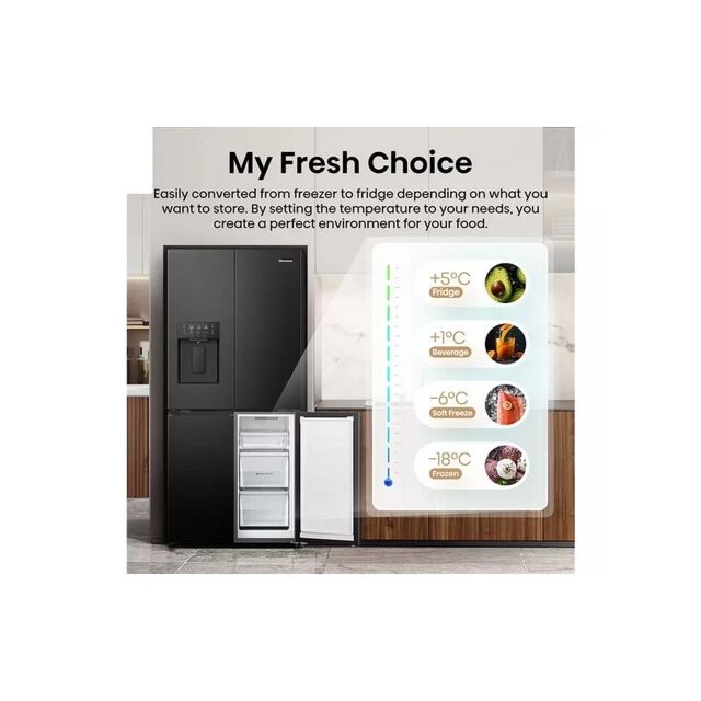 Hisense RQ5P470SYFD American Style Total No Frost Black Fridge Freezer
