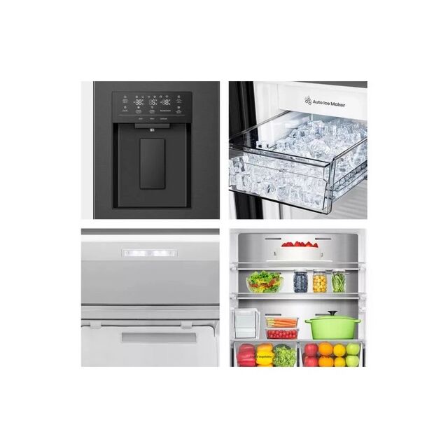 Hisense RQ5P470SYFD American Style Total No Frost Black Fridge Freezer