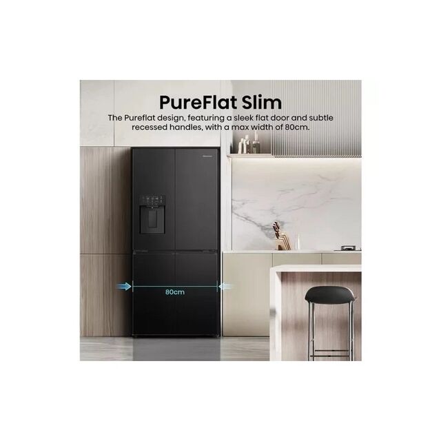 Hisense RQ5P470SYFD American Style Total No Frost Black Fridge Freezer