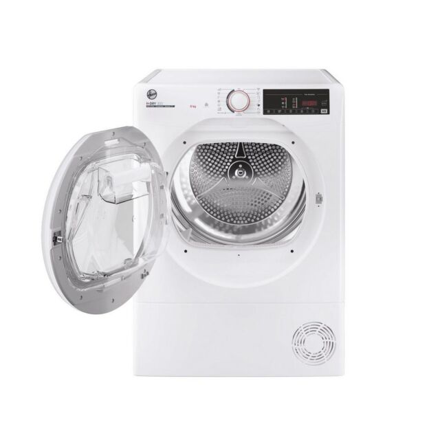 Hoover HLEC9TE 9Kg Condenser Sensor Dry White Tumble Dryer