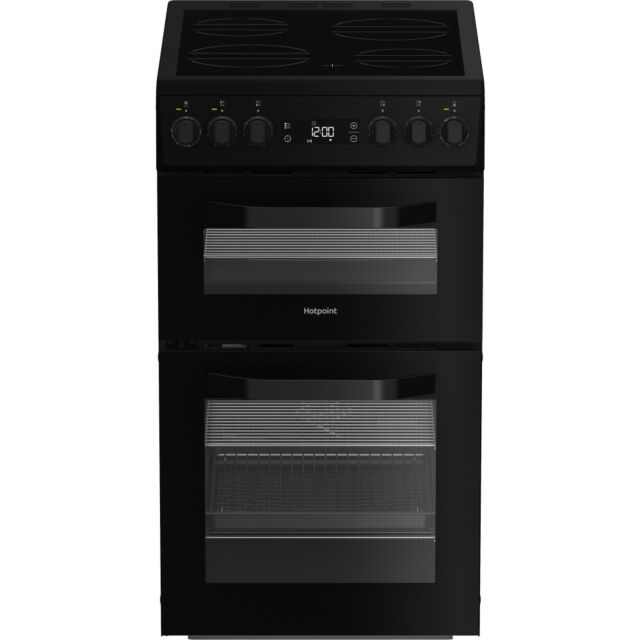 Hotpoint HDE5VDCB 50Cm Electric Double Cooker With Ceramic Hob