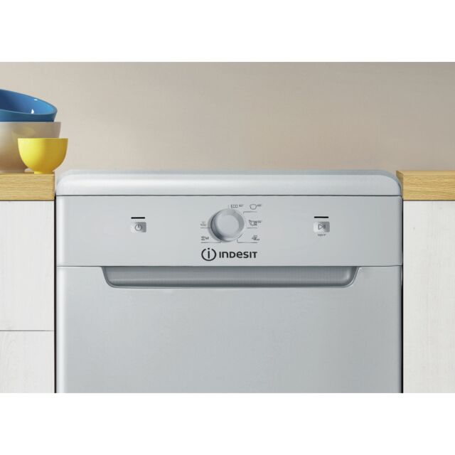 Indesit DSFE1B10SUKN Slimline 10 Place Settings Silver Dishwasher