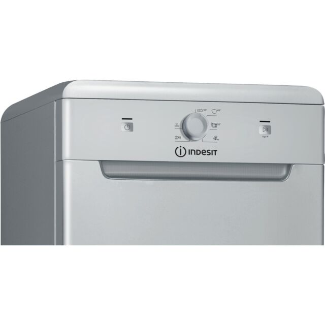 Indesit DSFE1B10SUKN Slimline 10 Place Settings Silver Dishwasher