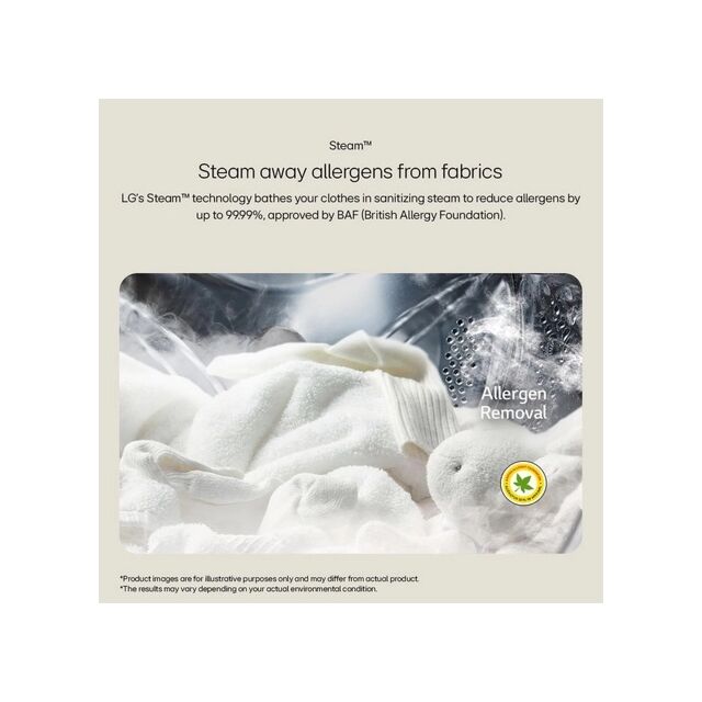 Lg F4Y513WWLN1 13Kg 1400 White Washing Machine
