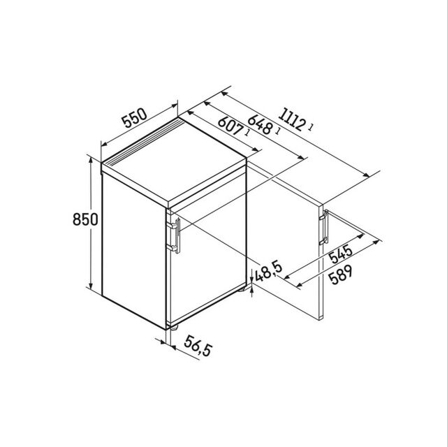 Liebherr TK14VE00 55Cm Undercounter White Larder Fridge