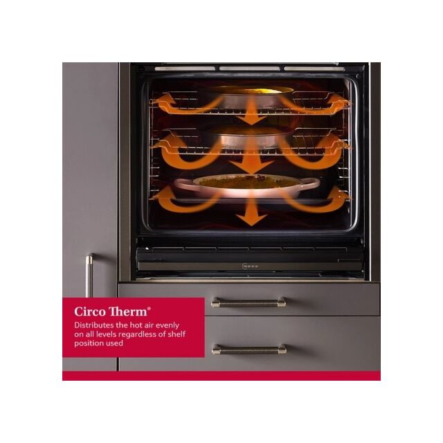 Neff B2DCG7AK3B Built In Electric Single Pyrolytic Self-Cleaning Black Oven 