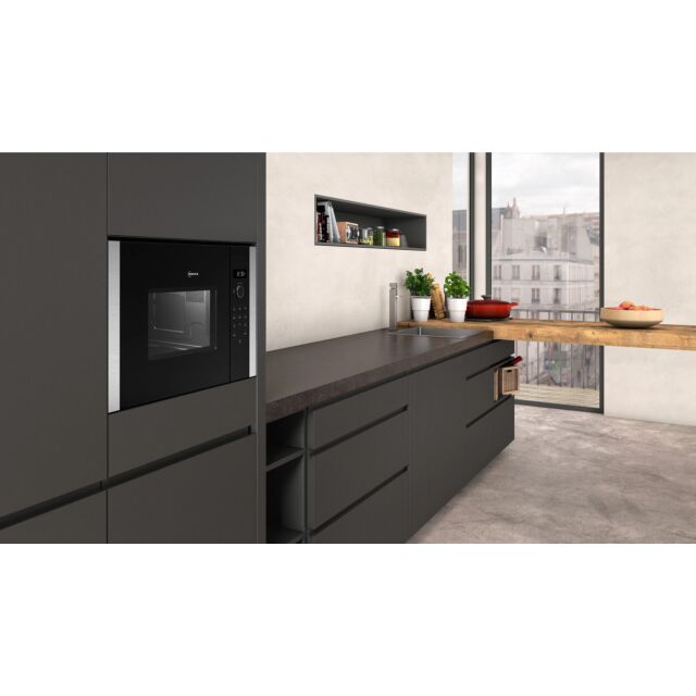Neff HLAWD23N0B Built In 20 Litres 800W Solo Microwave Black Oven
