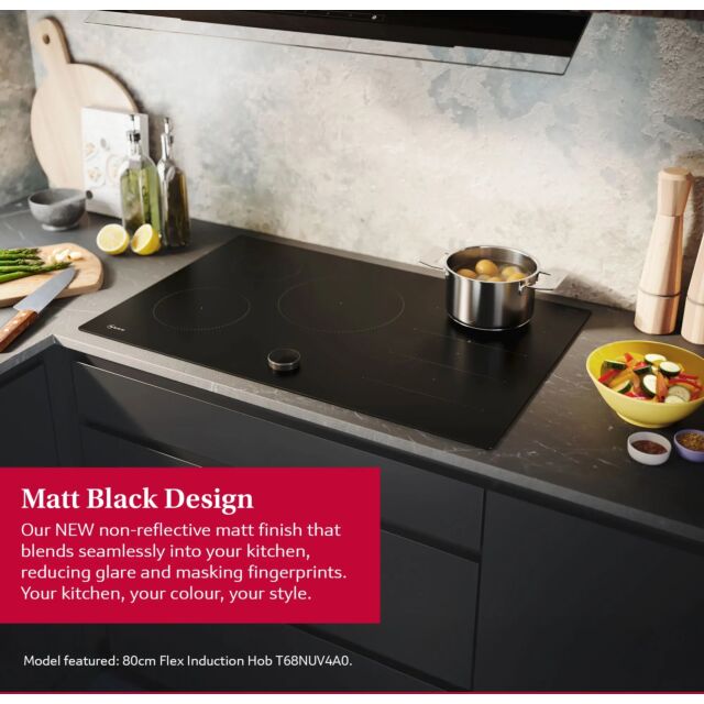 Neff T68NUV4A0 80Cm Induction Matt Black Hob