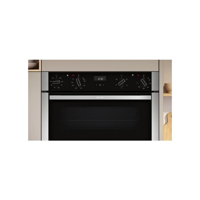 Neff U1ACE2AN3B Built In Electric Double Stainless Steel Oven 