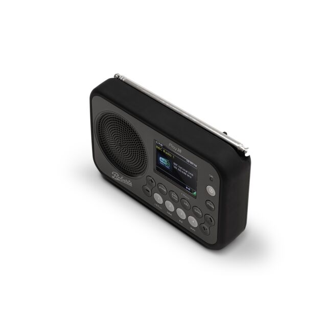 Roberts Radio PLAY20BK Digital DAB / Dab+ / FM RDS Portable Black Radio With Bluetooth