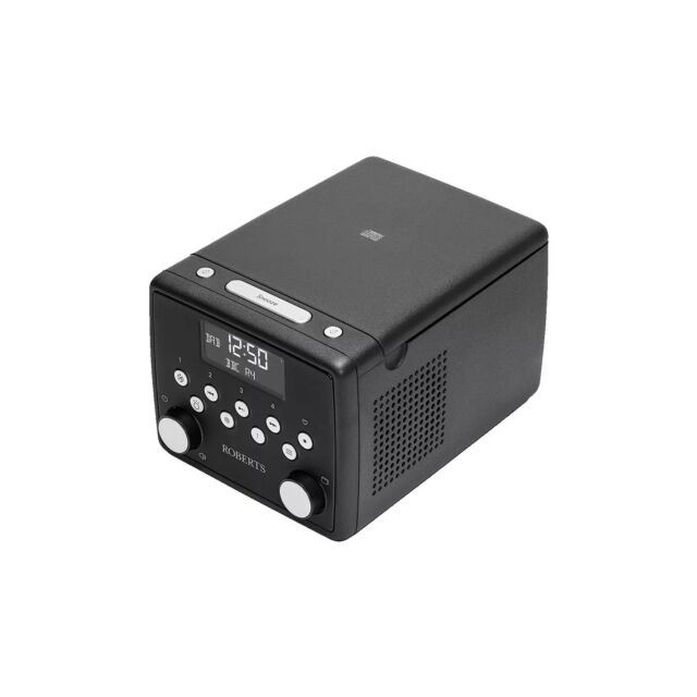 Roberts Radio SOUND49BK Dab+/Fm/Cd/Bluetooth Black Clock Radio