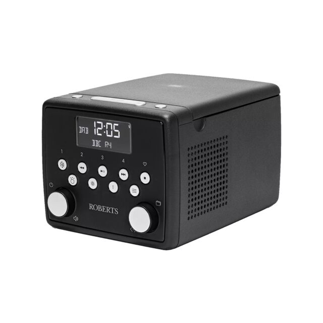 Roberts Radio SOUND49BK Dab+/Fm/Cd/Bluetooth Black Clock Radio