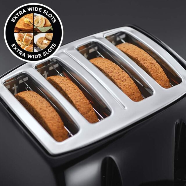 Russell Hobbs 21651 4 Slice Textures Black Toaster