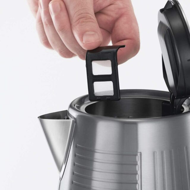 Russell Hobbs 25240 3Kw 1.7 Litres Geo Grey Stainless Steel Kettle