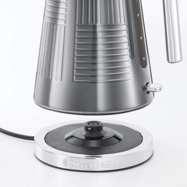 Russell Hobbs 25240 3Kw 1.7 Litres Geo Grey Stainless Steel Kettle