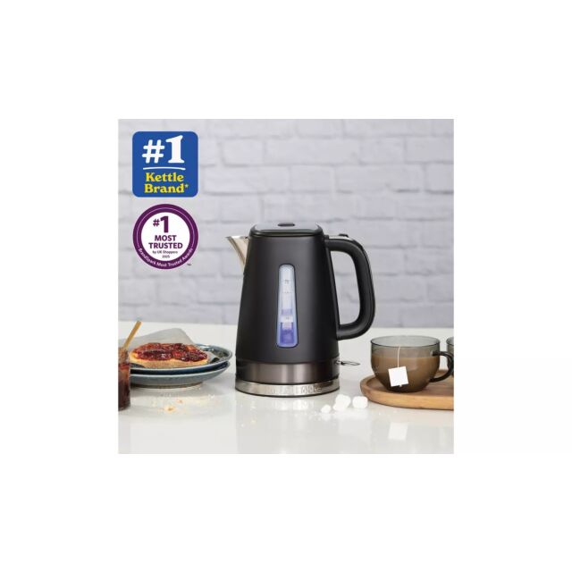 Russell Hobbs 26140 3Kw 1.7 Litres Matte Black Luna Quiet Boil Jug Ketttle