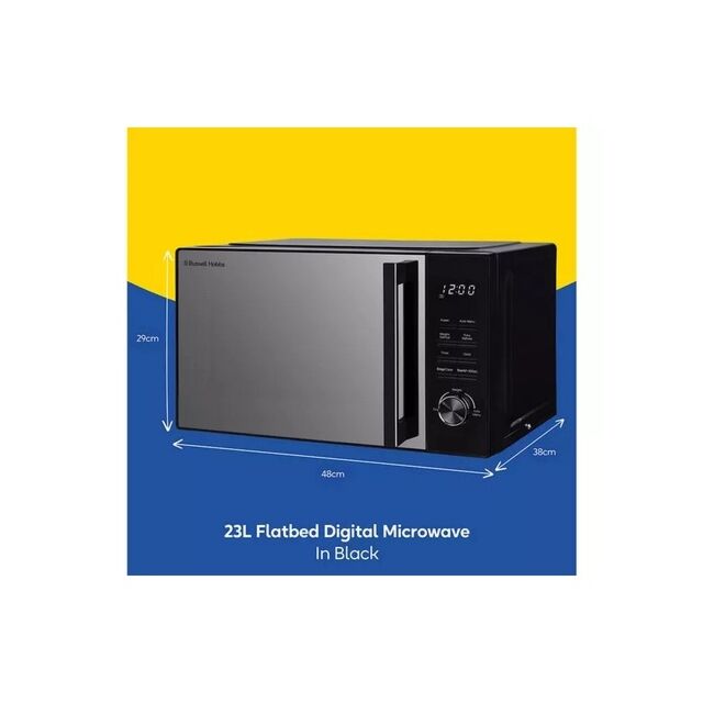 Russell Hobbs RHFM2365B 23 Litre 800W Flatbed Digital Control Solo Microwave