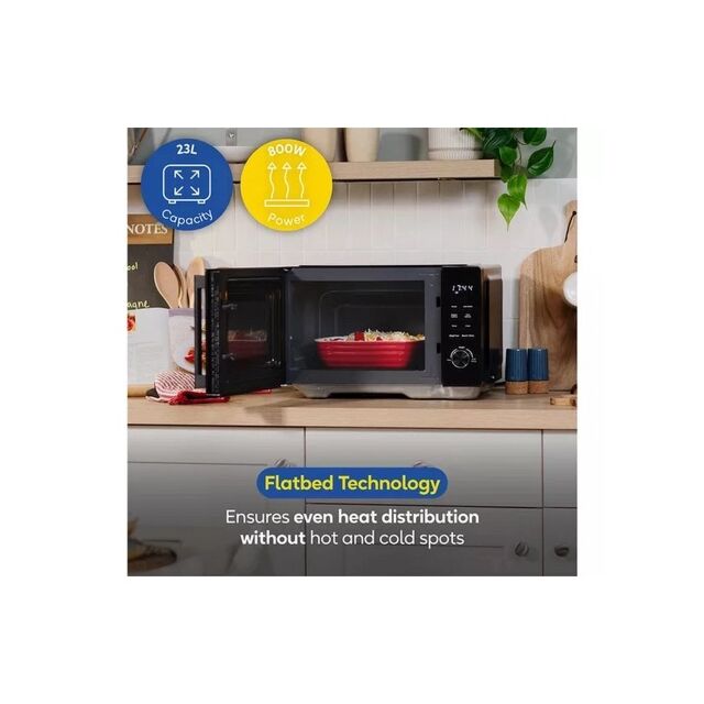 Russell Hobbs RHFM2365B 23 Litre 800W Flatbed Digital Control Solo Microwave