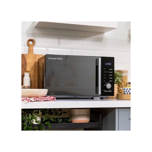 Russell Hobbs RHM2348B 23 Litres 800W Dial & Touch Control Silver Solo Microwave With Stainless Stee