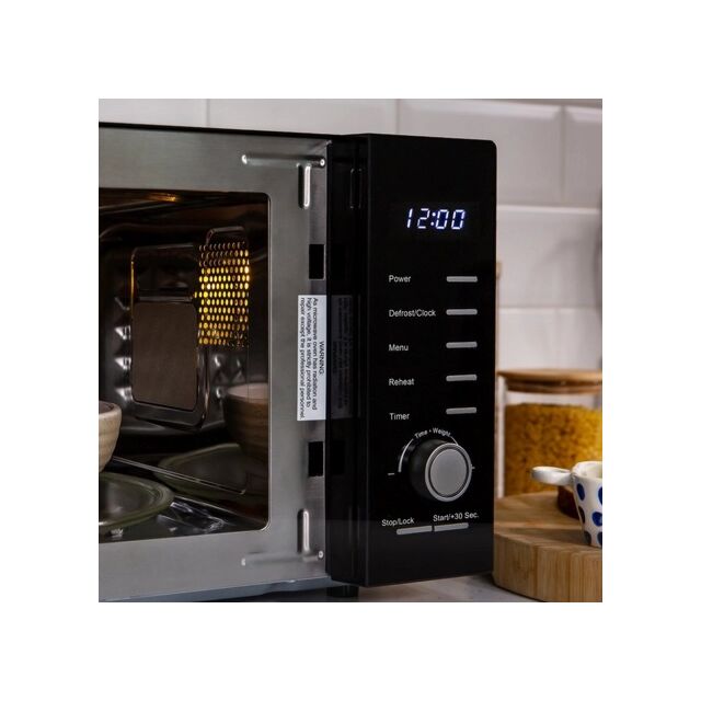 Russell Hobbs RHM2348B 23 Litres 800W Dial & Touch Control Silver Solo Microwave With Stainless Stee