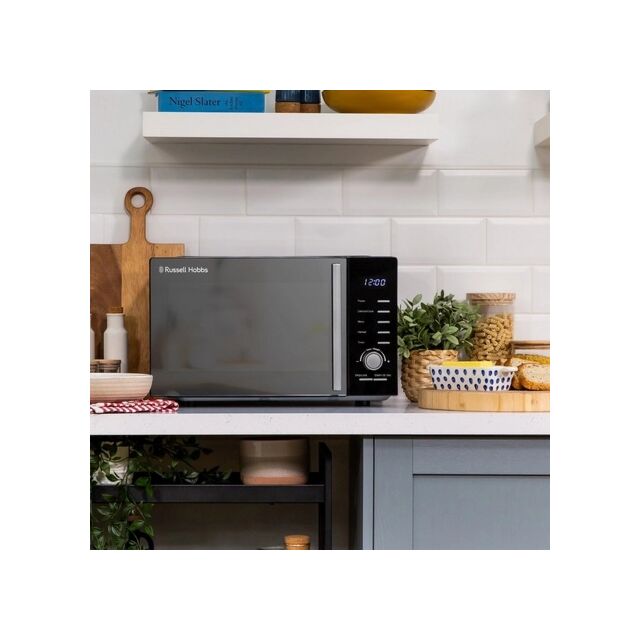 Russell Hobbs RHM2348B 23 Litres 800W Dial & Touch Control Silver Solo Microwave With Stainless Stee