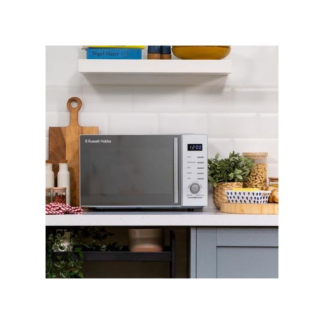 Russell Hobbs RHM2348S 23 Litres 800W Dial & Touch Control Silver Solo Microwave With Stainless Stee