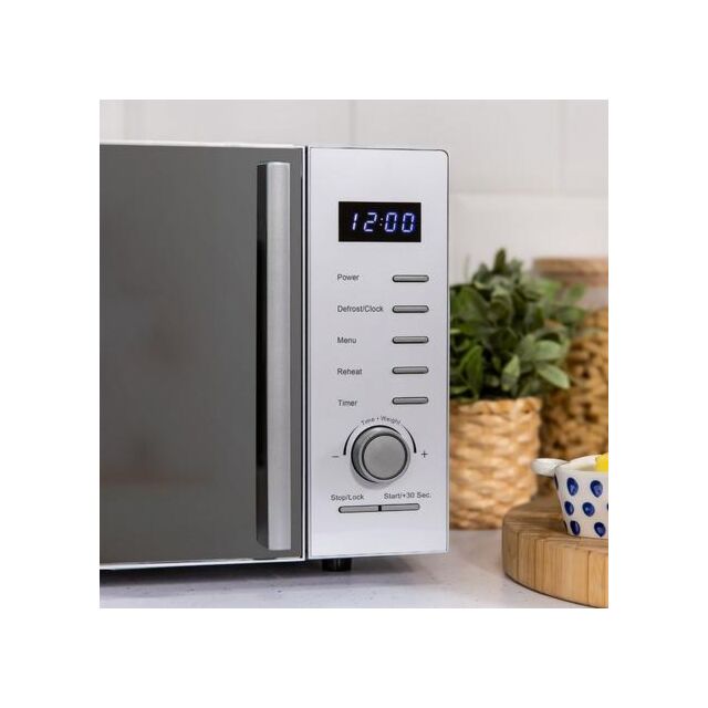 Russell Hobbs RHM2348S 23 Litres 800W Dial & Touch Control Silver Solo Microwave With Stainless Stee
