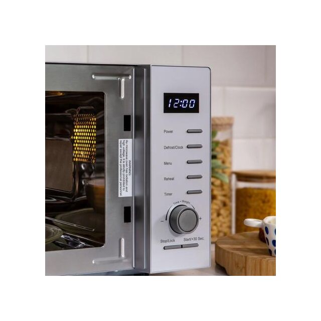 Russell Hobbs RHM2348S 23 Litres 800W Dial & Touch Control Silver Solo Microwave With Stainless Stee