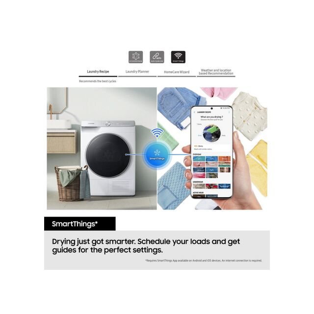 Samsung DV90CGC0A0ABEU 9Kg Heat Pump Sensor Dry Black Tumble Dryer