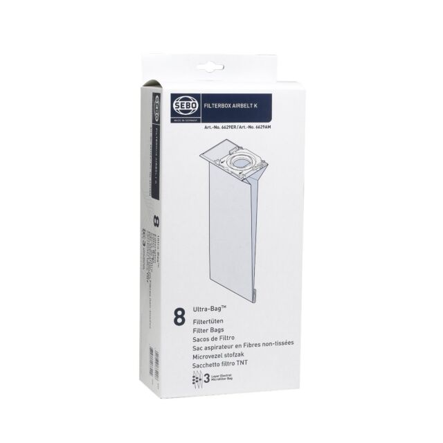 Sebo 6629ER Pack Of 8 Ultra Bags K