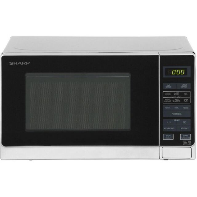 Sharp R272SLM 20 Litres 800W Digital Control Silver Solo Microwave