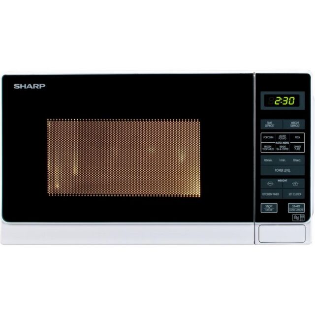 Sharp R272WM 20 Litre 800W Digital Control White Solo Microwave