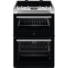 Aeg CCX6530ACM 60Cm Electric Double Oven Stainless Steel With Ceramic Hob