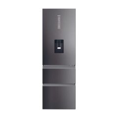 Haier HTW5618EWMP 59.5Cm 60/40 No Frost Dark Inox Fridge Freezer 
