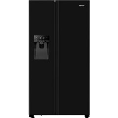 Hisense RS694N4TBE American Style Frost Free Black Fridge Freezer